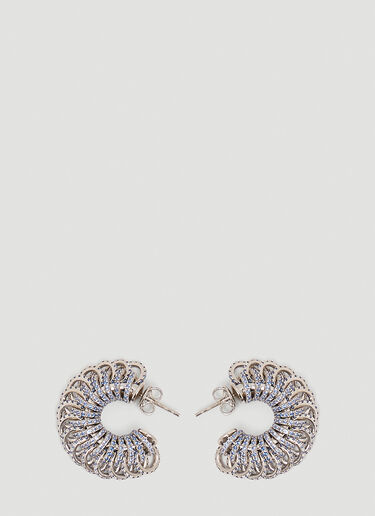장식 멀티 헬릭스 이어링 Bottega Veneta 장식 멀티 헬릭스 이어링 블루 bov0246077