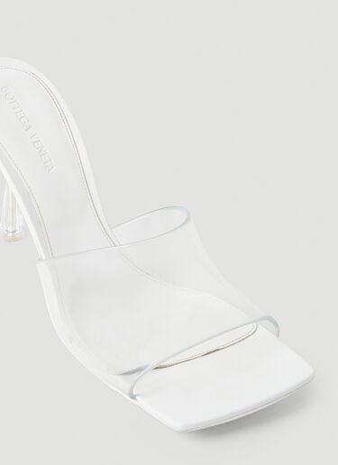 스트레치 투명 하이힐 뮬 Bottega Veneta 스트레치 투명 하이힐 뮬 화이트 bov0249082