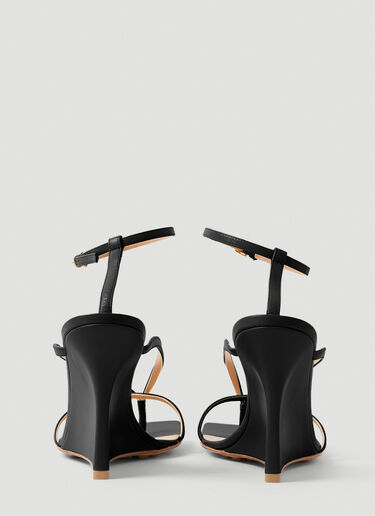 Bottega Veneta 弹力绊带坡跟凉鞋 黑色 bov0251075