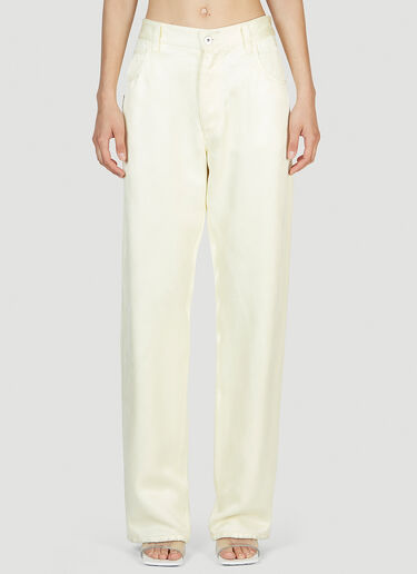 Silk Straight Leg Pants Bottega Veneta Silk Straight Leg Pants Yellow bov0251118