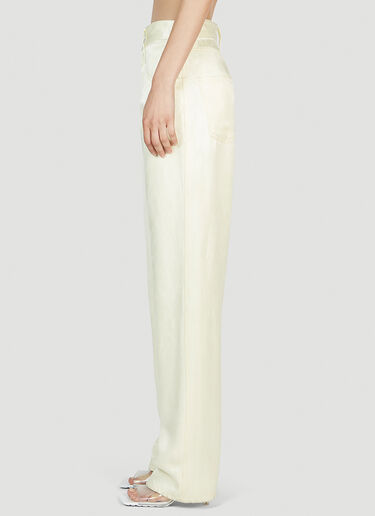 Silk Straight Leg Pants Bottega Veneta Silk Straight Leg Pants Yellow bov0251118