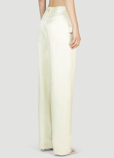 Silk Straight Leg Pants Bottega Veneta Silk Straight Leg Pants Yellow bov0251118
