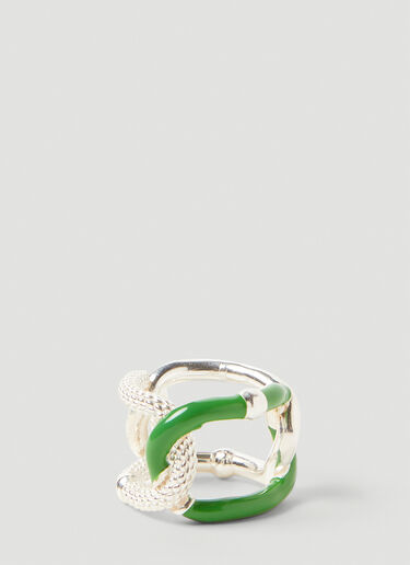 Contrast Link Ring Bottega Veneta Contrast Link Ring Silver bov0251128