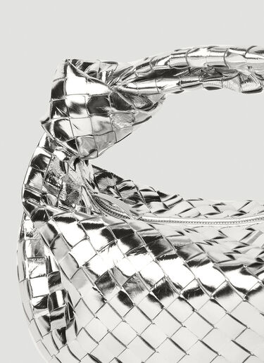 Bottega Veneta 메탈릭 틴 조디 핸드백 실버 bov0252006