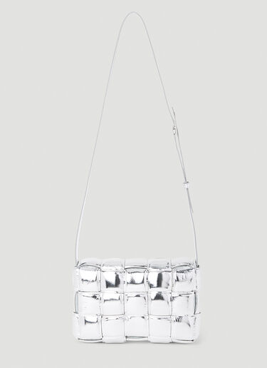Padded Cassette Shoulder Bag Bottega Veneta Padded Cassette Shoulder Bag Silver bov0252107