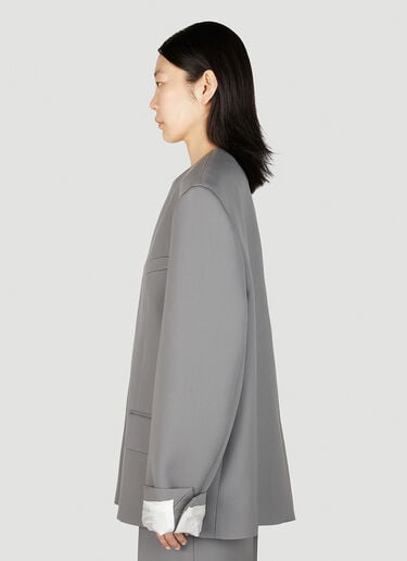 컴팩트 울 재킷 Bottega Veneta 컴팩트 울 재킷 그레이 bov0254007
