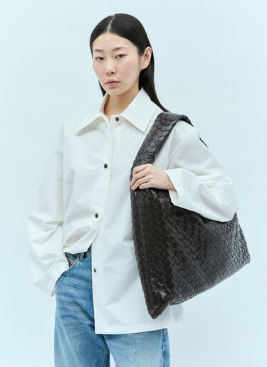 Large Hop Shoulder Bag Bottega Veneta Large Hop Shoulder Bag Brown bov0254046