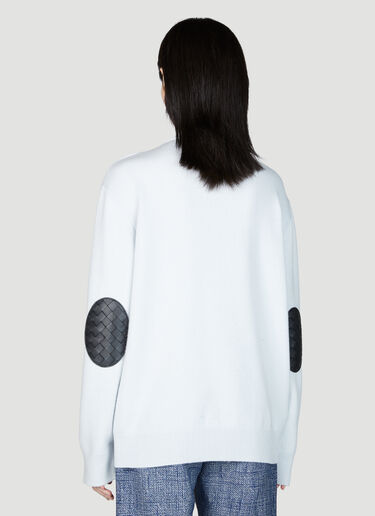 가죽 팔꿈치 캐시미어 가디건 Bottega Veneta 가죽 팔꿈치 캐시미어 가디건 그레이 bov0255016