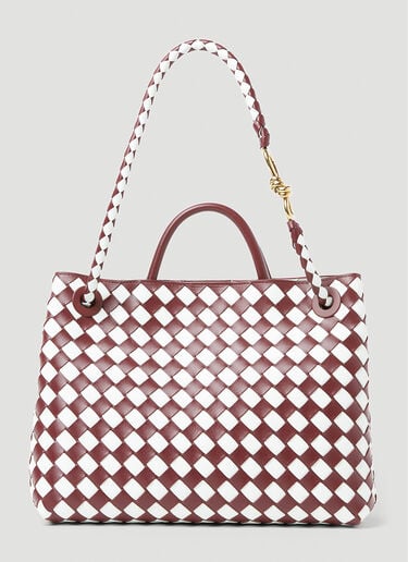 Bottega Veneta 미디엄 안디아모 핸드백 버건디 bov0255081