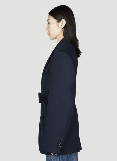 ダブル ウールカシミア ベルト付きジャケット Bottega Veneta ダブル ウールカシミア ベルト付きジャケット ネイビー bov0255106