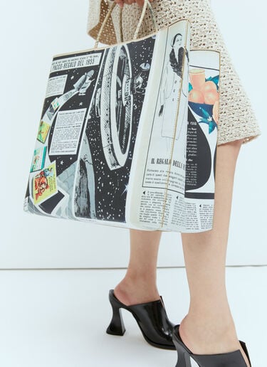 Medium Graphic Print Tote Bag Bottega Veneta Medium Graphic Print Tote Bag Beige bov0256009