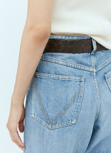 인트레치아토 가죽 벨트 Bottega Veneta 인트레치아토 가죽 벨트 브라운 bov0256024