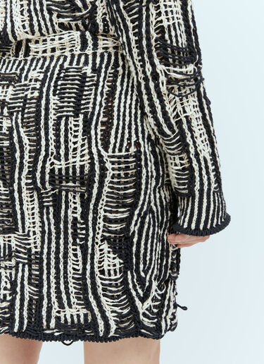 Intrecciato Cotton Skirt Bottega Veneta Intrecciato Cotton Skirt Navy bov0256034