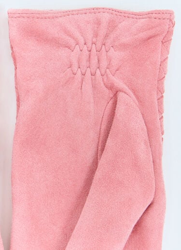 Suede Intrecciato Gloves Bottega Veneta Suede Intrecciato Gloves Pink bov0257032