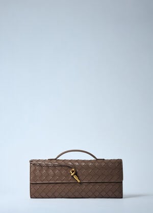 Bottega Veneta Long Andiamo Clutch Brown bov0259067