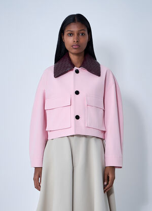 Bottega Veneta Cotton Twill Jacket Pink bov0261001