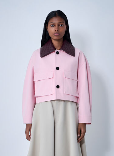 Bottega Veneta Cotton Twill Jacket Pink bov0261001