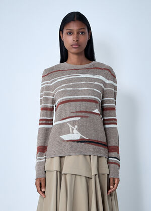 Bottega Veneta Linen-And-Cotton Sweater Beige bov0261005