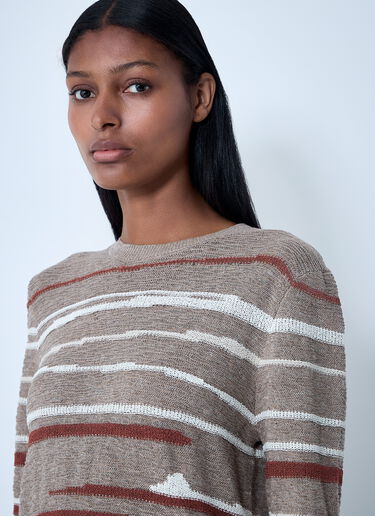 Bottega Veneta Linen-And-Cotton Sweater Beige bov0261005
