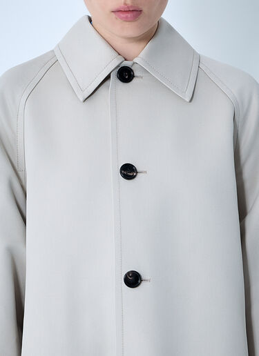 Bottega Veneta Silk-And-Cotton-Blend Coat Grey bov0261008