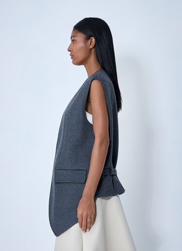 Bottega Veneta Double Face Wool Vest Charcoal bov0261009