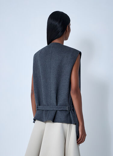 Bottega Veneta Double Face Wool Vest Charcoal bov0261009
