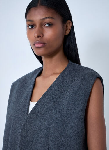 Bottega Veneta Double Face Wool Vest Charcoal bov0261009