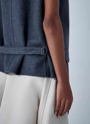 Bottega Veneta Double Face Wool Vest Charcoal bov0261009