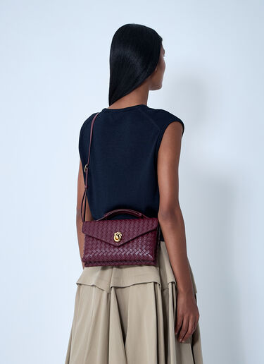 Bottega Veneta ノットロック クロスボディバッグ  バーガンディ bov0261046