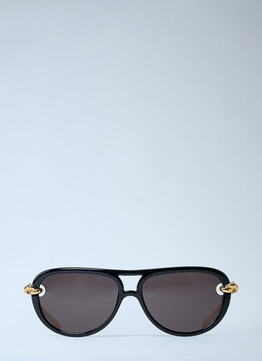 Bottega Veneta Knot Aviator Sunglasses Black bov0362003