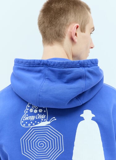 Electronique Hooded Sweatshirt Brain Dead Electronique Hooded Sweatshirt Blue bra0154005