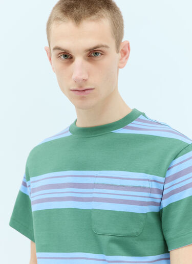 Baker Striped Pocket T-Shirt Brain Dead Baker Striped Pocket T-Shirt Green bra0154006