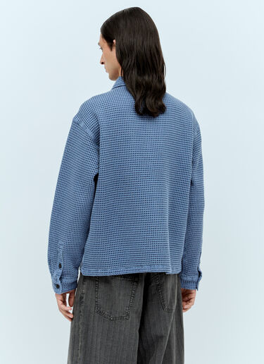 Waffle Button Shirt Brain Dead Waffle Button Shirt Blue bra0156002