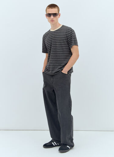 Pruned Knit T-Shirt Brain Dead Pruned Knit T-Shirt Black bra0156021