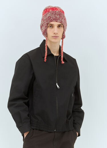 Brain Dead Alpaca Knit Ear Flap Beanie Hat Red bra0158006