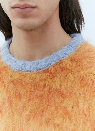 Marled Alpaca Crewneck Sweater Brain Dead Marled Alpaca Crewneck Sweater Orange bra0355002