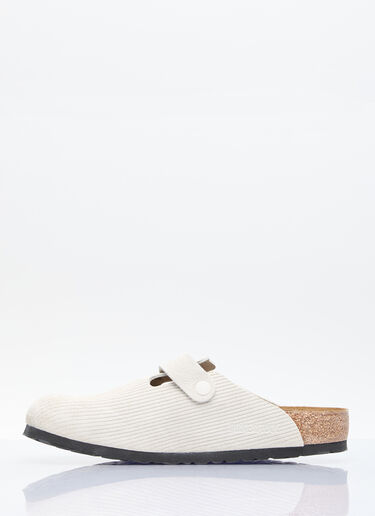 Birkenstock Boston 压纹穆勒鞋  白色 brk0156004