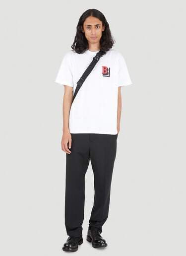 B Motif T-Shirt Burberry B Motif T-Shirt White bur0146097