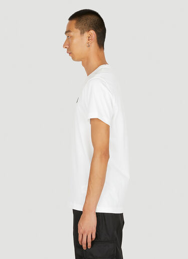 Monogram Embroidered T-Shirt Burberry Monogram Embroidered T-Shirt White bur0149027