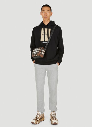 Burberry Logo Patch Hooded Sweatshirt Black bur0149043