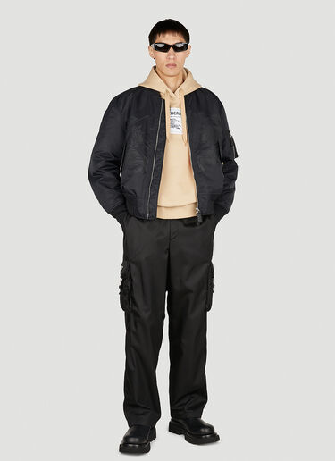 Burberry Graves 徽标印花飞行员夹克 黑色 bur0151036