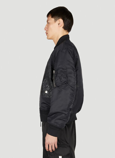 Graves Logo Print Bomber Jacket Burberry Graves Logo Print Bomber Jacket Black bur0151036