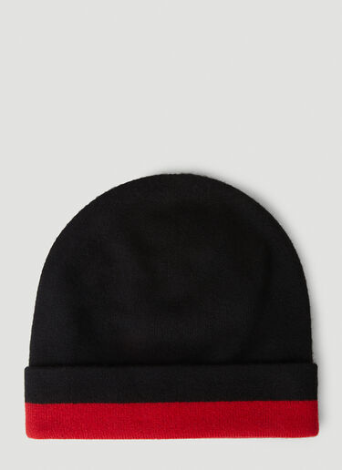 Logo Intarsia Beanie Hat Burberry Logo Intarsia Beanie Hat Black bur0151171