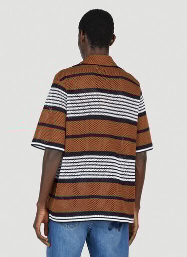 Logo Stripe Shirt Burberry Logo Stripe Shirt Brown bur0152038