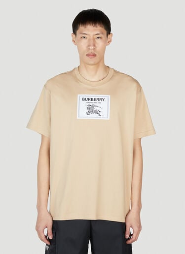 로고 패치 티셔츠 Burberry 로고 패치 티셔츠 베이지 bur0152043