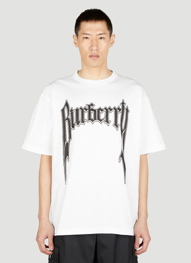 Burberry 로고 프린트 티셔츠 화이트 bur0152049