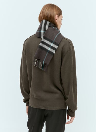 Burberry 格纹羊绒围巾 深棕色 bur0154026