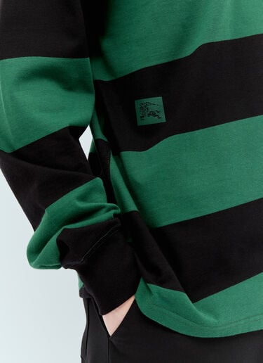 Striped Polo Shirt Burberry Striped Polo Shirt Green bur0155053
