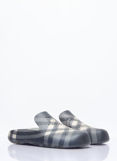 Check Rubber Stingray Clogs Burberry Check Rubber Stingray Clogs Black bur0157023