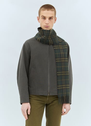 Burberry Narrow Check Cashmere Scarf Grey bur0158016